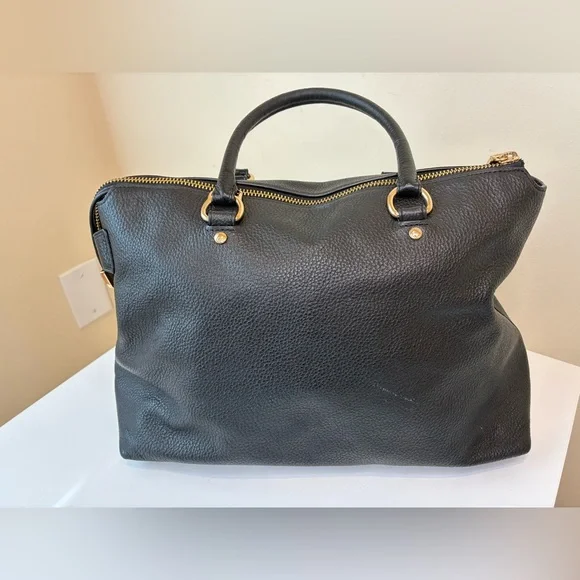 Coach Mini Emma Satchel in Black Refined Pebble Leather with Wallet - Picture 8 of 13